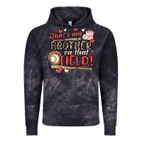 Cloud Black that's my brother on that field  baseball Vintage Hoodie - MaliasSmallBusiness