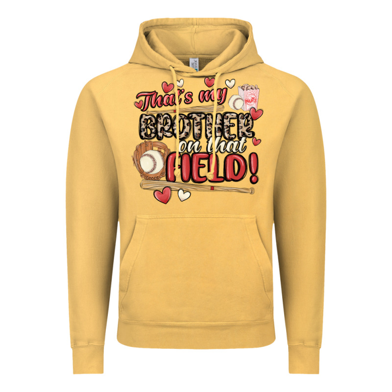 That's My Brother On That Field  Baseball Vintage Hoodie by MaliasSmallBusiness | Teevron
