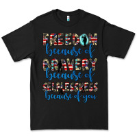 Black freedom because of bravery because of selflessness because of you Premium Tee - JahusDesignShop