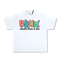 White bruh formerly known as mom Urban Heavy Tee - MaliasSmallBusiness
