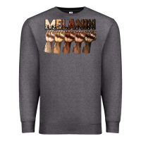 Charcoal Heather melanin juneteenth Premium Sweatshirt - CowGirlArtShop