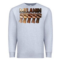Heather Grey melanin juneteenth Premium Sweatshirt - CowGirlArtShop