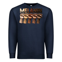Navy melanin juneteenth Premium Sweatshirt - CowGirlArtShop