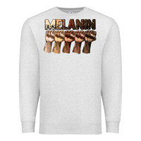 Oatmeal Heather melanin juneteenth Premium Sweatshirt - CowGirlArtShop