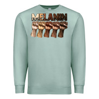 Seafoam melanin juneteenth Premium Sweatshirt - CowGirlArtShop