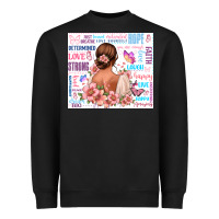 Black positive affirmations girl Heavyweight Sweatshirt - MaliasSmallBusiness