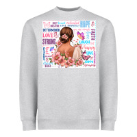 Heather Grey positive affirmations girl Heavyweight Sweatshirt - MaliasSmallBusiness