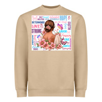 Mushroom positive affirmations girl Heavyweight Sweatshirt - MaliasSmallBusiness