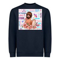 Navy positive affirmations girl Heavyweight Sweatshirt - MaliasSmallBusiness