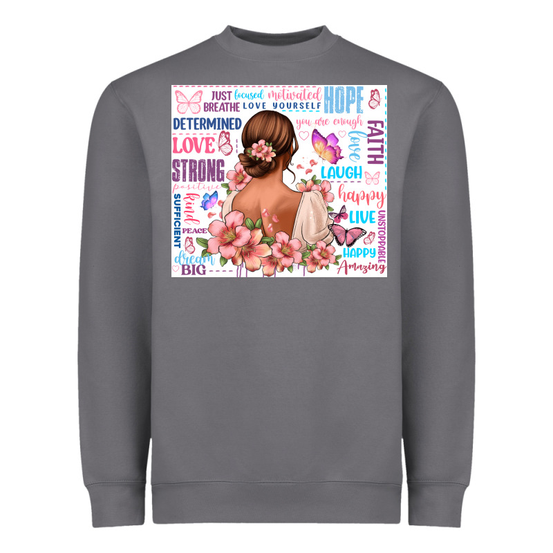 Positive Affirmations Girl Heavyweight Sweatshirt by MaliasSmallBusiness | Teevron