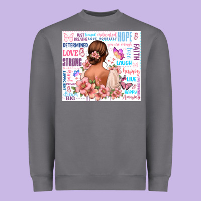 Positive Affirmations Girl Heavyweight Sweatshirt Designed By Maliassmallbusiness