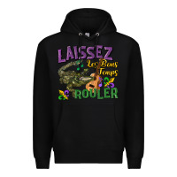 Black laissez les bons temps rouler Premium Hoodie - CowGirlArtShop