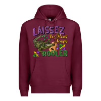 Burgundy laissez les bons temps rouler Premium Hoodie - CowGirlArtShop