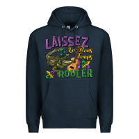 Navy laissez les bons temps rouler Premium Hoodie - CowGirlArtShop