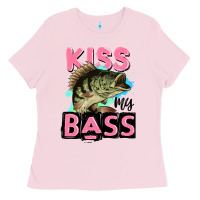 Bubblegum Pink kiss my bass Ladies Tee - JahusDesignShop