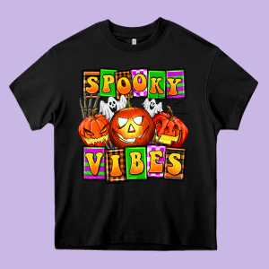 Spooky Vibes Heavy Core Tee Designed By Adodesignshop