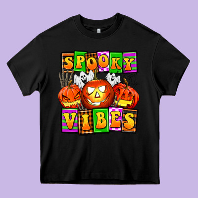 Spooky Vibes Heavy Core Tee Designed By Adodesignshop