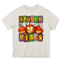 Cream spooky vibes Heavy Core Tee - AdoDesignShop