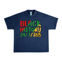 Navy black history Urban Heavy Tee - MaliasSmallBusiness
