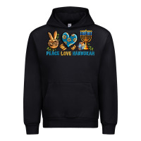 Black Peace Love Hannukah Urban Hoodie - BundleAndBundleShop