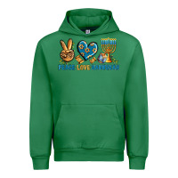Emerald Peace Love Hannukah Urban Hoodie - BundleAndBundleShop