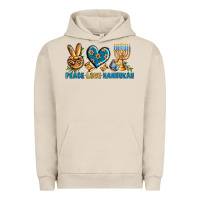 Pigment French Oak Peace Love Hannukah Urban Hoodie - BundleAndBundleShop