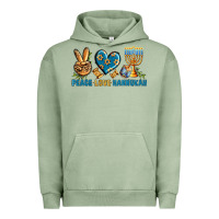 Pigment Oil Green Peace Love Hannukah Urban Hoodie - BundleAndBundleShop