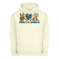 Pigment Pistachio Peace Love Hannukah Urban Hoodie - BundleAndBundleShop