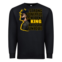 Black strong powerful confident king blessed unique Premium Sweatshirt - CowGirlArtShop