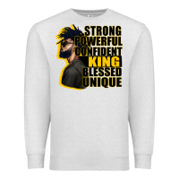 Oatmeal Heather strong powerful confident king blessed unique Premium Sweatshirt - CowGirlArtShop