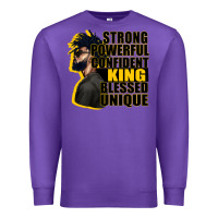 Purple strong powerful confident king blessed unique Premium Sweatshirt - CowGirlArtShop