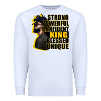 White strong powerful confident king blessed unique Premium Sweatshirt - CowGirlArtShop
