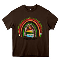 Chocolate Brown Christmas Teacherlife rainbow Heavy Core Tee - JahusDesignShop