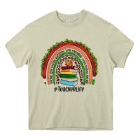 Mossy Christmas Teacherlife rainbow Heavy Core Tee - JahusDesignShop