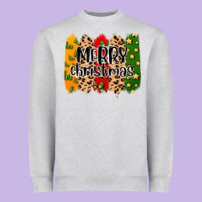 Merry Christmas Brushstrokes Heavyweight Sweatshirt Designed By Maliassmallbusiness