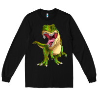 Black T-rex Long Sleeve Tee - MaliasSmallBusiness