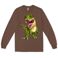 Chestnut T-rex Long Sleeve Tee - MaliasSmallBusiness