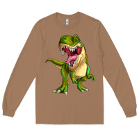 Toasted Coconut T-rex Long Sleeve Tee - MaliasSmallBusiness