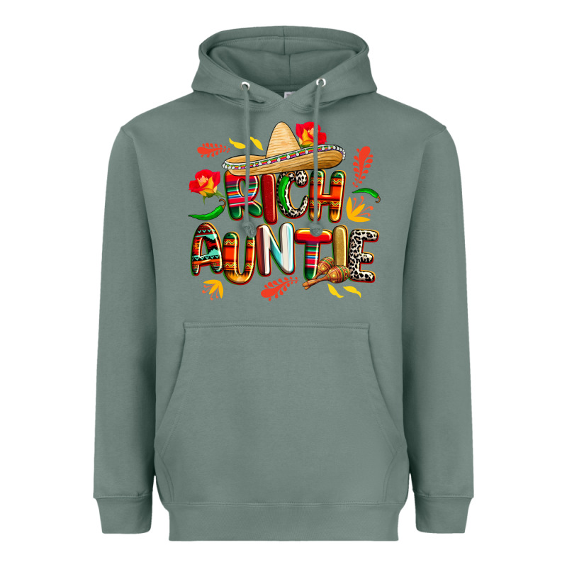 Cinco De Mayo Rich Auntie Heavyweight Hoodie by CowGirlArtShop | Teevron