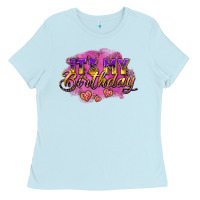 Baby Blue it's my birthday Ladies Tee - AdoDesignShop