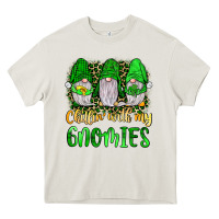 Cream st patrick s chillin with my gnomies Heavy Core Tee - JahusDesignShop