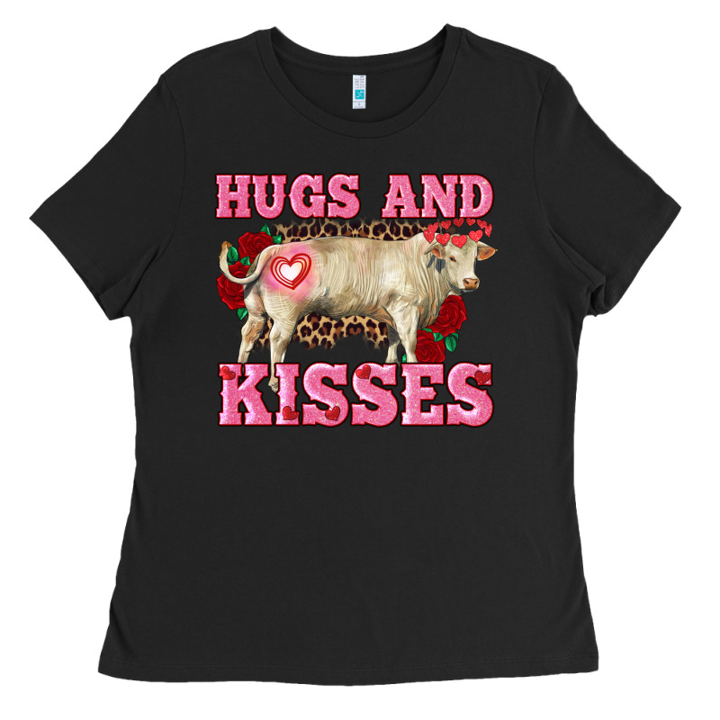 Hugs And Kisses Charolais Bull Ladies Tee by RanaPortraitStore | Teevron