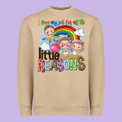 I Love My Job For All The Little Reasons Heavyweight Sweatshirt Designed By Nancycooperartshop