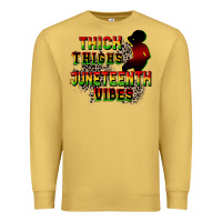 Antique Gold thick thighs juneteenth vibes cowgirl Premium Sweatshirt - CowGirlArtShop