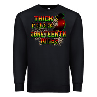 Black thick thighs juneteenth vibes cowgirl Premium Sweatshirt - CowGirlArtShop