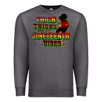 Charcoal Heather thick thighs juneteenth vibes cowgirl Premium Sweatshirt - CowGirlArtShop