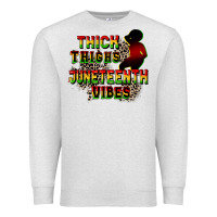 Oatmeal Heather thick thighs juneteenth vibes cowgirl Premium Sweatshirt - CowGirlArtShop