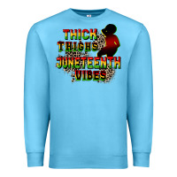 Ocean Blue thick thighs juneteenth vibes cowgirl Premium Sweatshirt - CowGirlArtShop