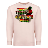 Pale Pink thick thighs juneteenth vibes cowgirl Premium Sweatshirt - CowGirlArtShop