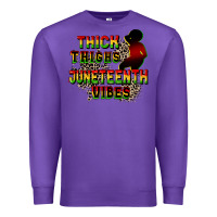 Purple thick thighs juneteenth vibes cowgirl Premium Sweatshirt - CowGirlArtShop
